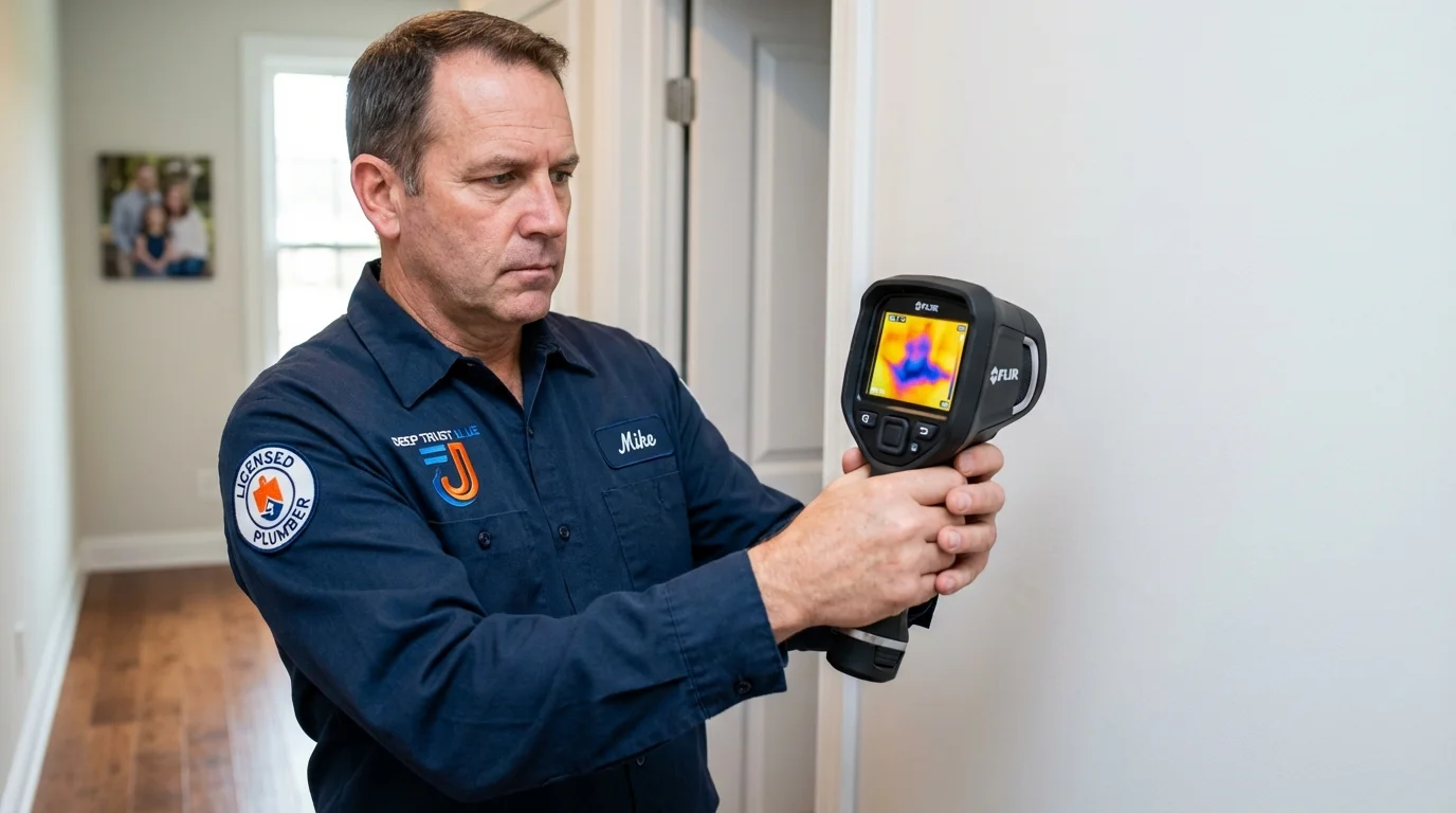 Thermal imaging leak detection by Johns Plumbing LLC in Dexter